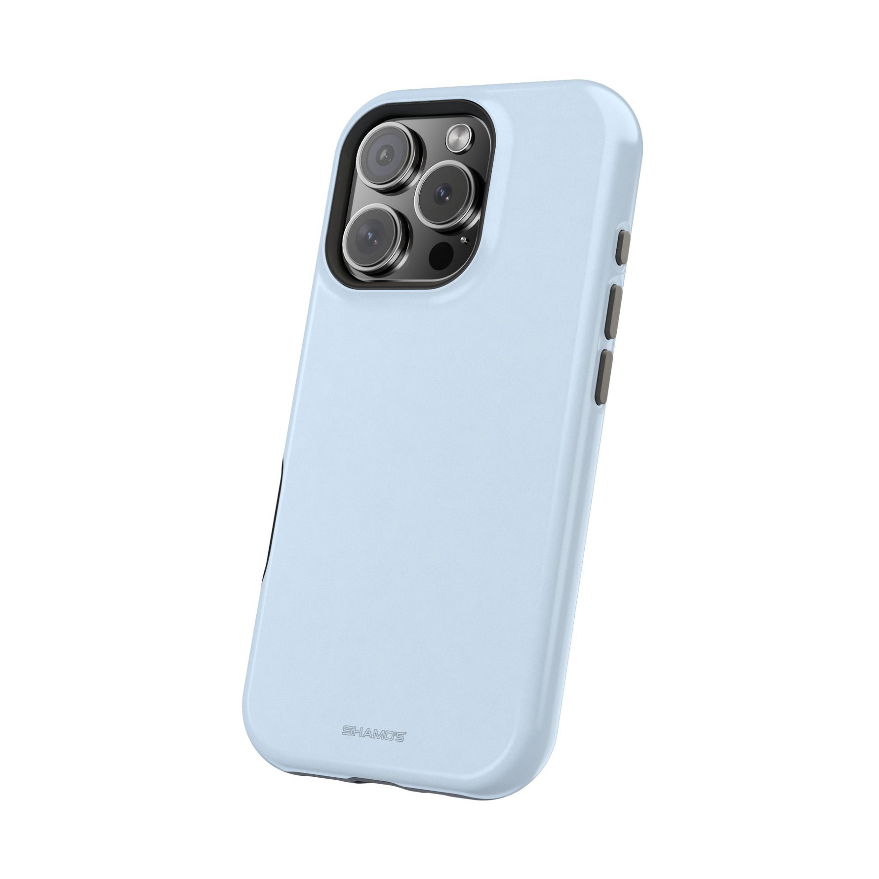 Cloud Blue Solid Color MagSafe Compatible Impact-Resistant iPhone Case