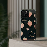 Sweet Love Strawberry Clear iPhone Case | MagSafe  Shamo's