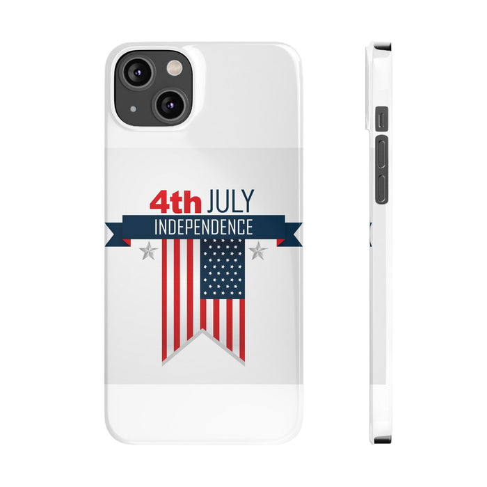 Slim Phone Cases with 4th of July writitng