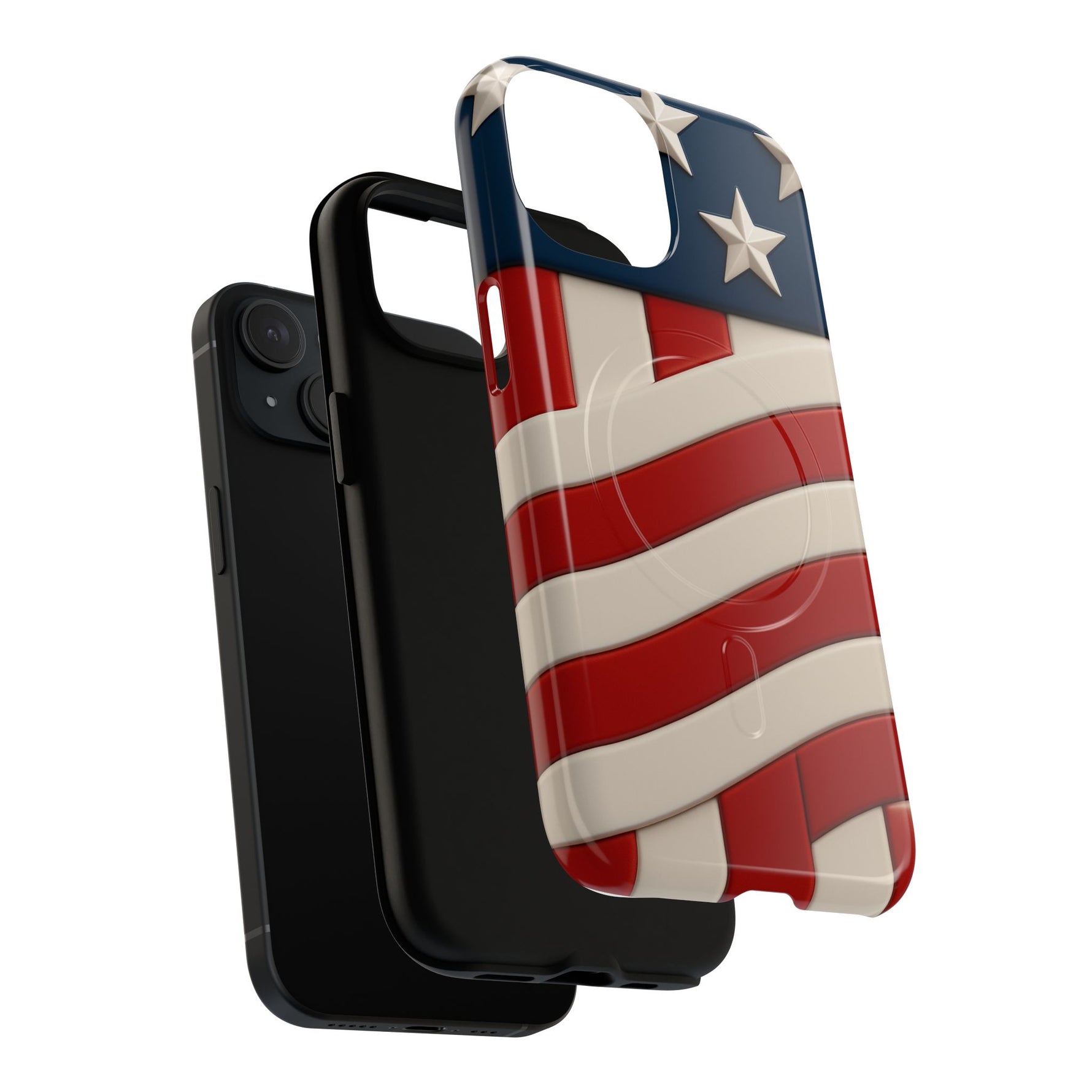 Patriotic iPhone Cases - MagSafe Tough American Flag Design - Shamo's