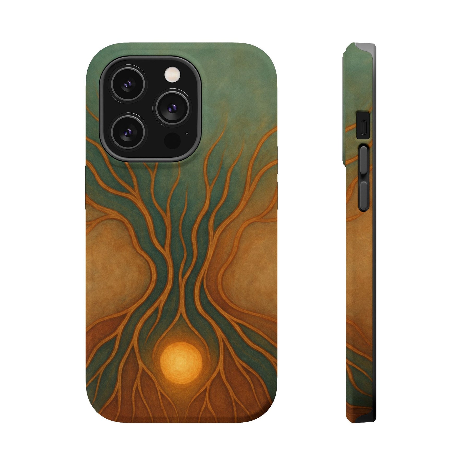 Abstract Tree of Life Design Golden Origin iPhone Case | MagSafe Compatible  Shamo's iPhone 14 Pro / Matte