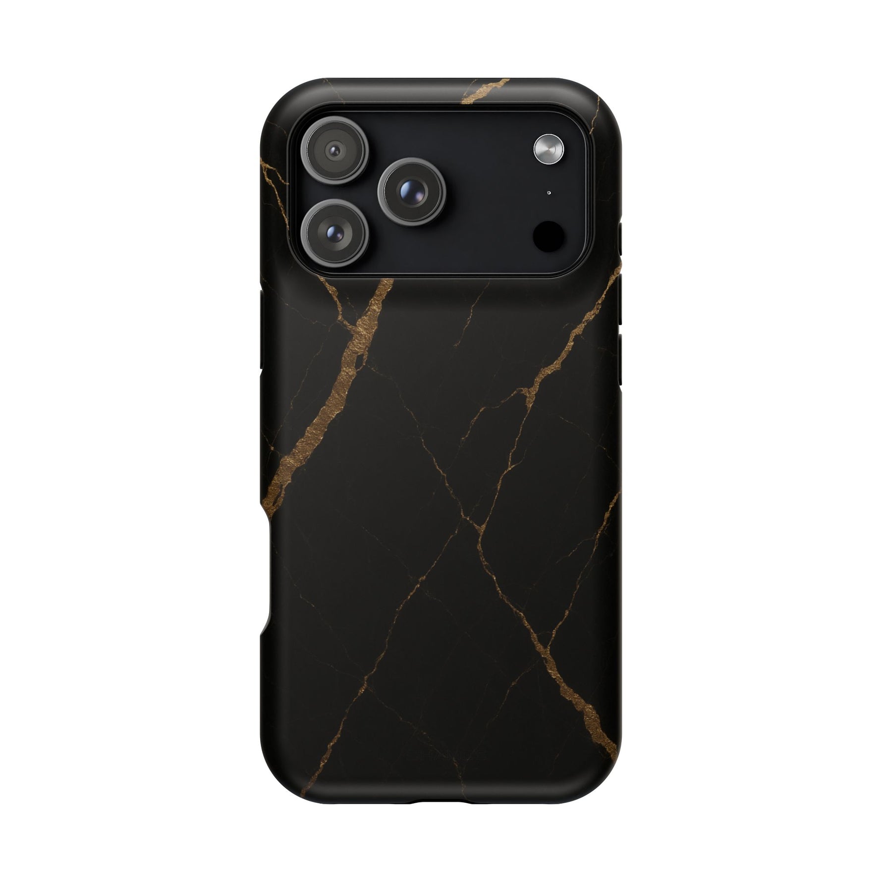 Black & Gold Marble iPhone Case with MagSafe - iPhone 17 Pro Max / Matte - Shamo's