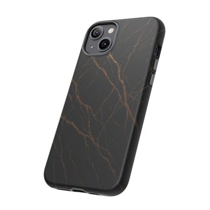 Black Marble Tough iPhone Case