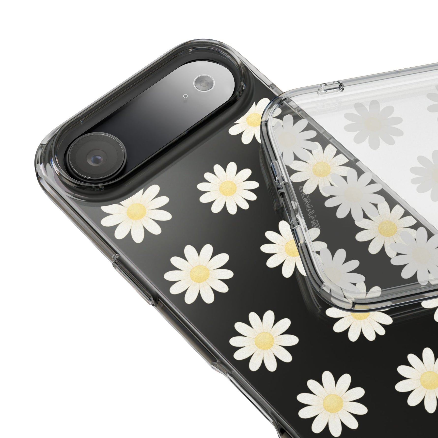Clear Daisy Floral Phone Case, Impact-Resistant, Anti-Yellowing, Camera & Screen Protection - iPhone 17 / Without gift packaging - Shamo's