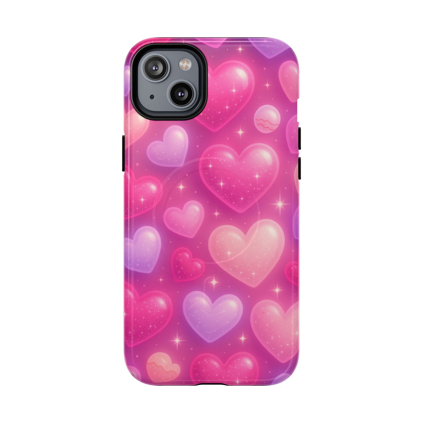 Glitter Hearts Cases for iPhones with MagSafe