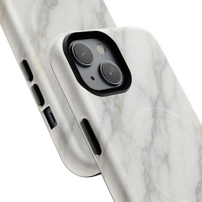 Classic White Marble iPhone Case with MagSafe