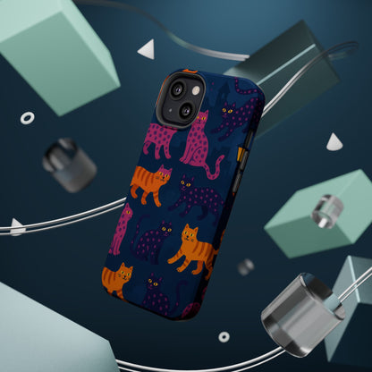 Colorful Cat Phone Case - MagSafe Impact-Resistant