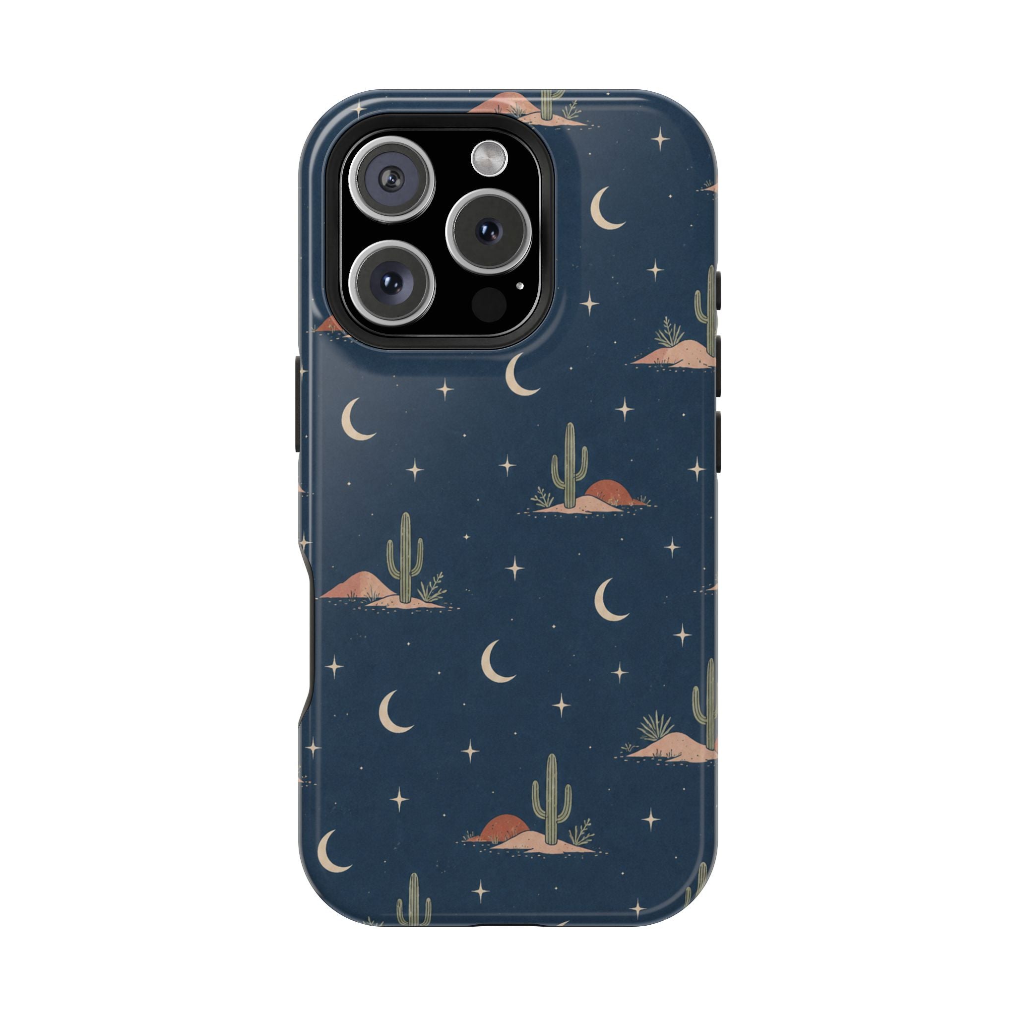 Desert Moon MagSafe Phone Case, glossy iPhone 16 Pro, rear view