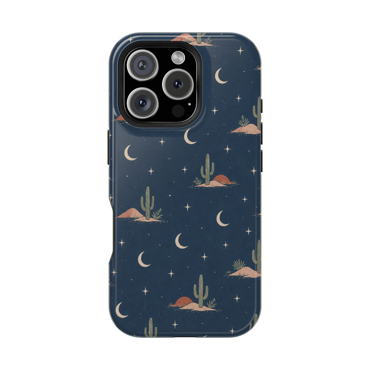 Desert Moon MagSafe Phone Case, glossy iPhone 16 Pro, rear view