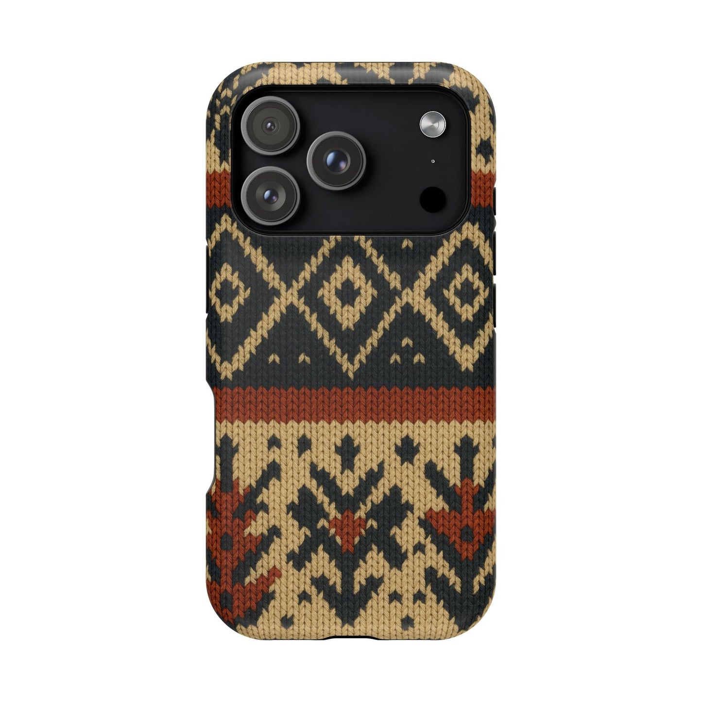 Nordic Knit Pattern MagSafe Impact-Resistant iPhone Case