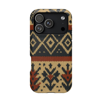 Nordic Knit Pattern MagSafe Impact-Resistant iPhone Case
