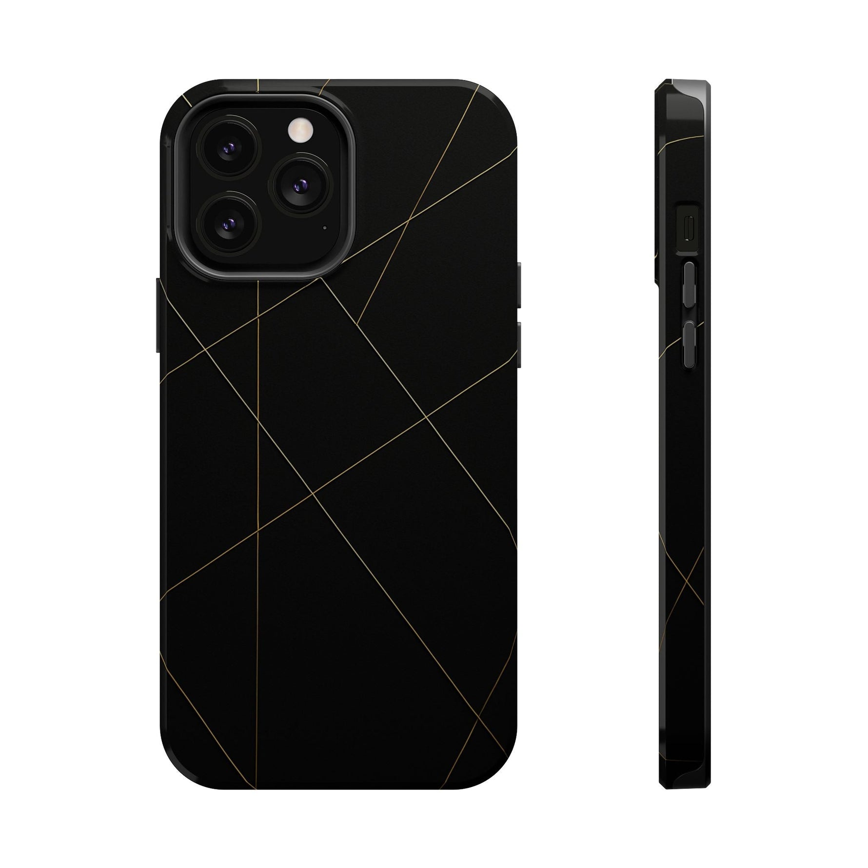 Black Geometric Design iPhone Case | MagSafe  Shamo's iPhone 13 Pro Max / Glossy