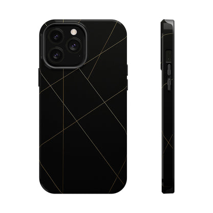 Black Geometric Design iPhone Case | MagSafe  Shamo's iPhone 13 Pro Max / Glossy