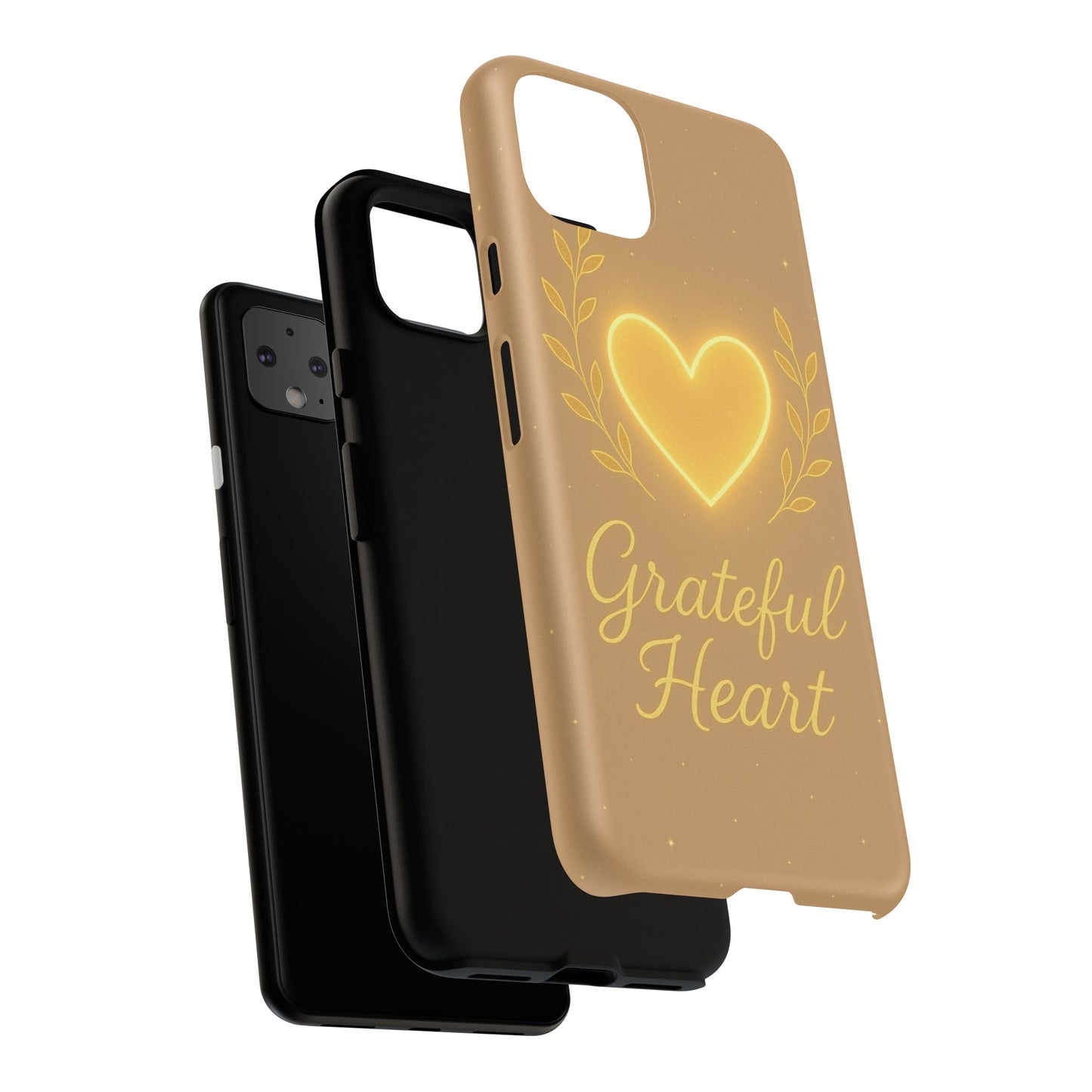 Grateful Heart iPhone Case — Warm Neon Heart