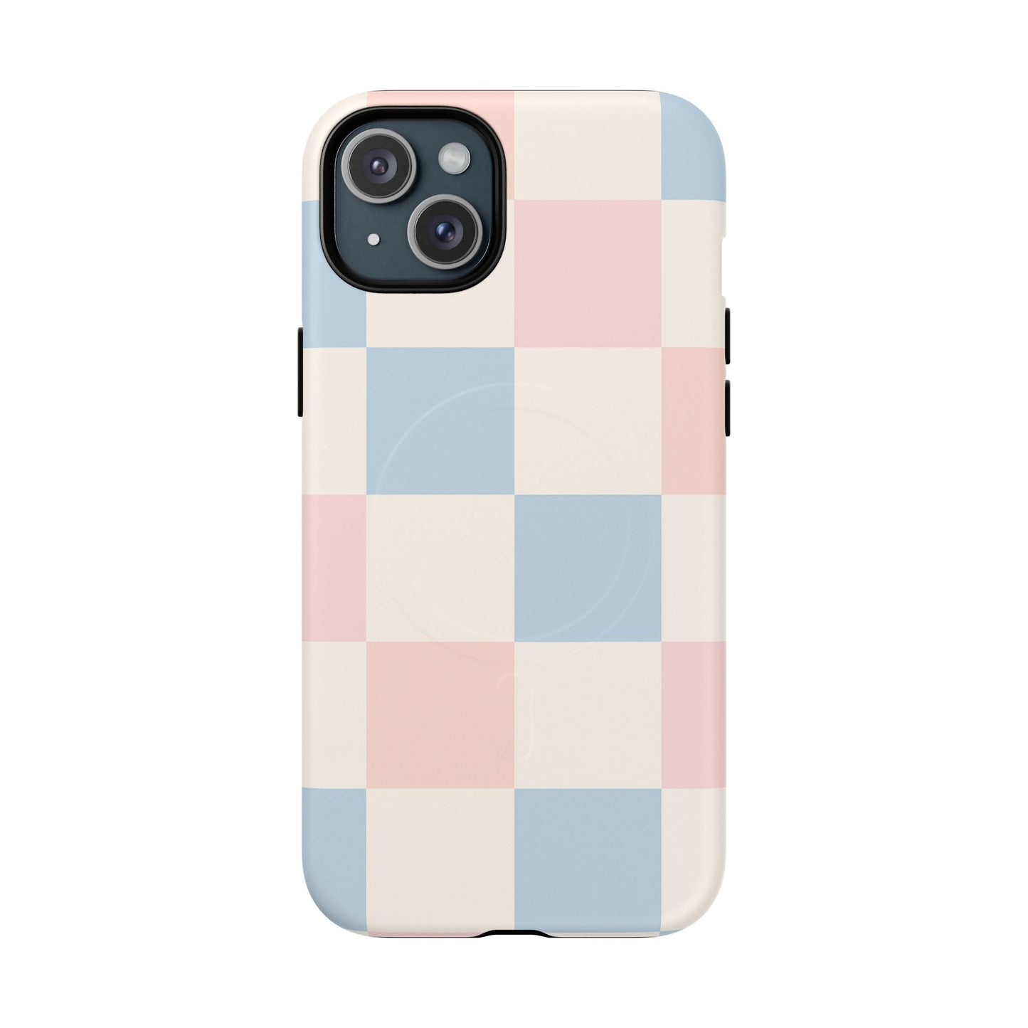 Pastel Checkerboard Pattern iPhone Cases - MagSafe