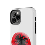 Tough Phone Cases with Albanian soccer flag