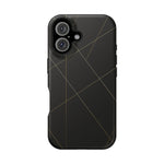 Black Geometric Design iPhone Case | MagSafe  Shamo's iPhone 16 / Matte