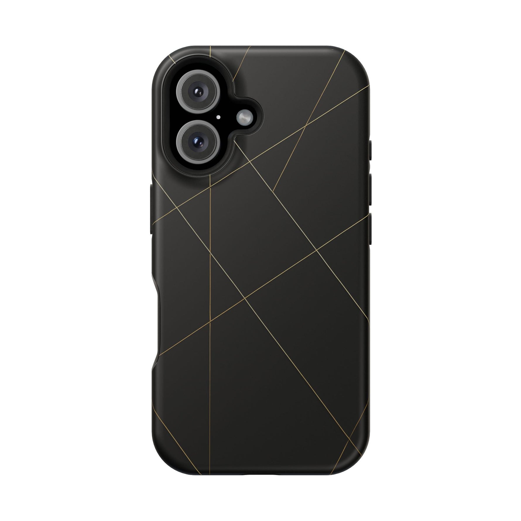 Black Geometric Design iPhone Case | MagSafe  Shamo's iPhone 16 / Matte