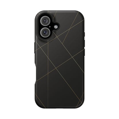 Black Geometric Design iPhone Case | MagSafe  Shamo's iPhone 16 / Matte