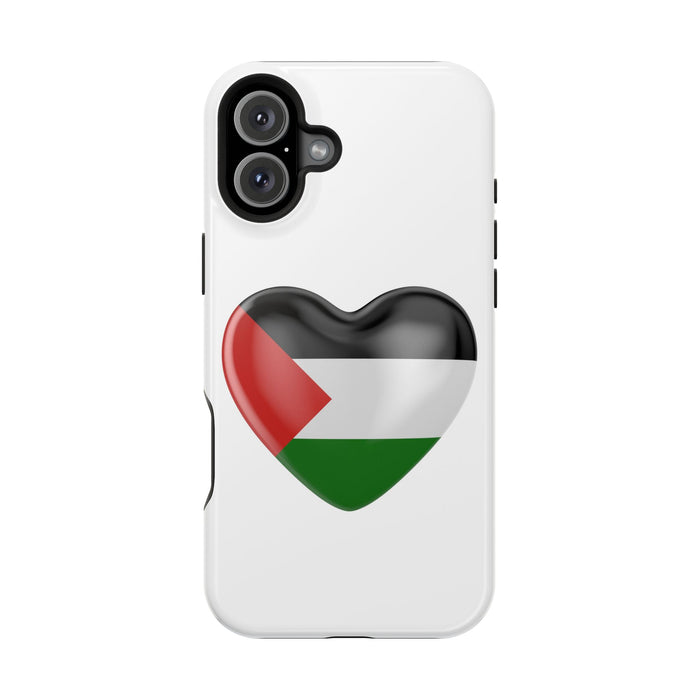 MagSafe Tough Cases with Palestinian flag in heart shape