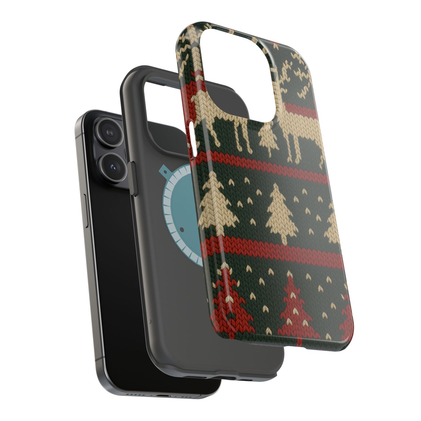 Holiday Reindeer Knit iPhone Case | compatible with MagSafe