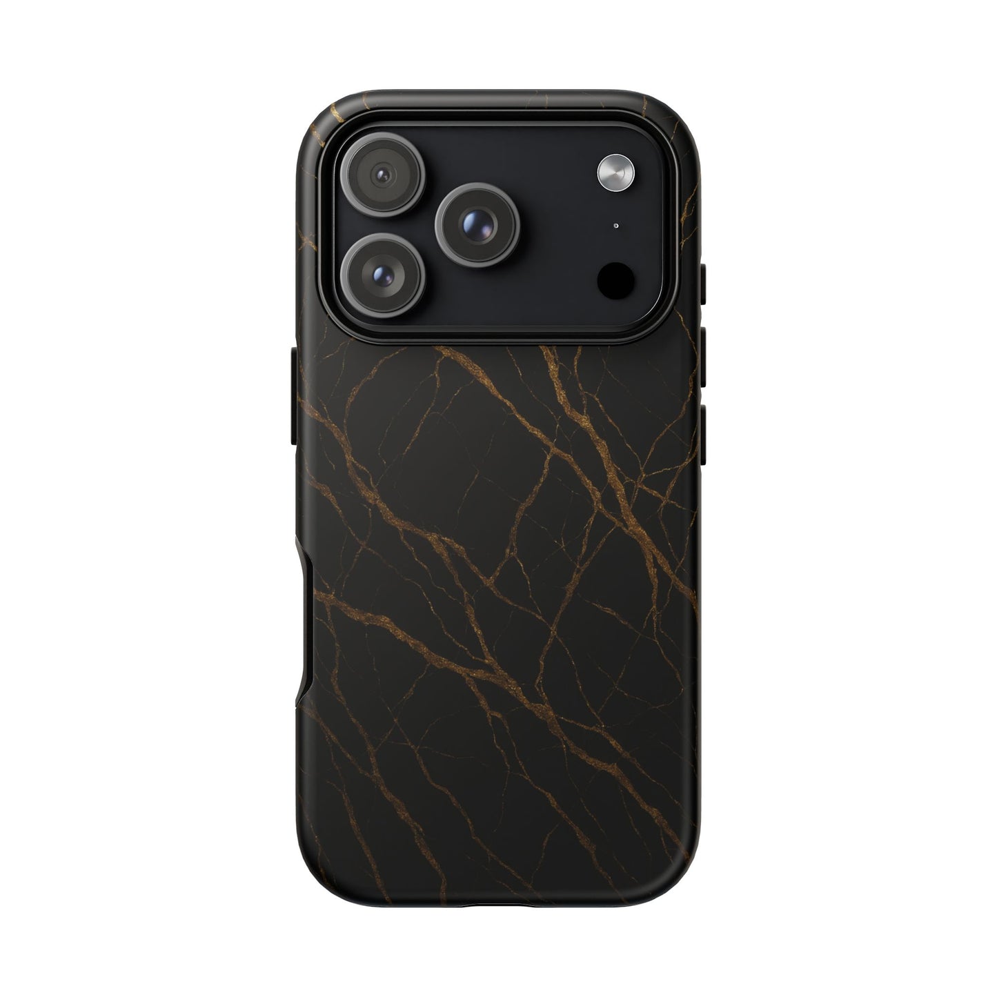 Black Marble Tough iPhone Case