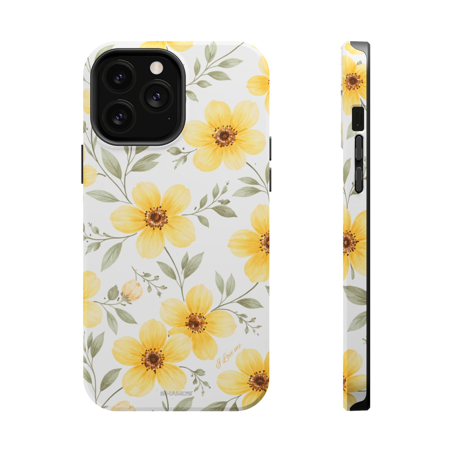 Yellow Flowers Summer Floral Magnetic Impact-Resistant iPhone Case with MagSafe Compatibility - iPhone 13 Pro Max / Matte - Shamo's