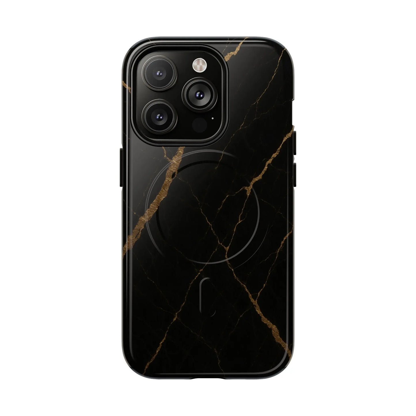 Black & Gold Marble iPhone Case with MagSafe - Shamo's