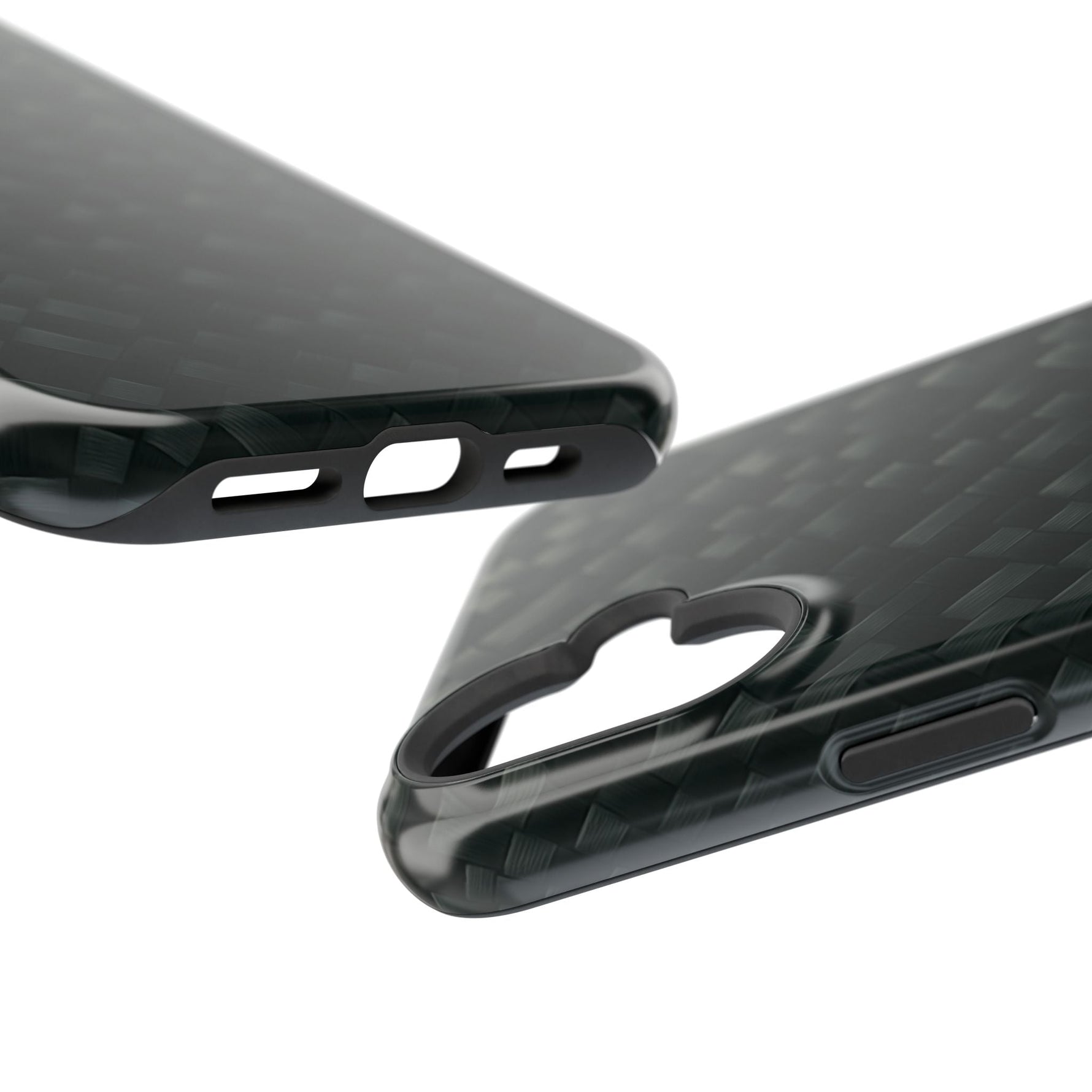 Dark Carbon Fiber Texture Magnetic Impact-Resistant iPhone Case | MagSafe compatible  Shamo's