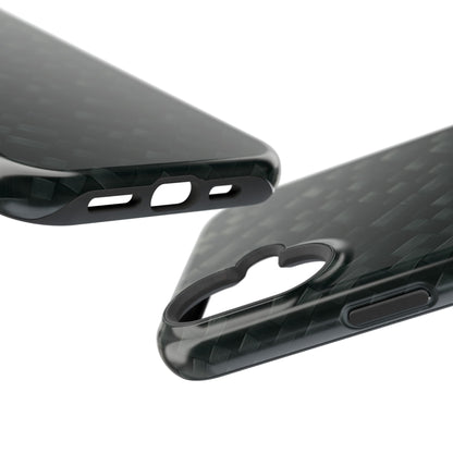Dark Carbon Fiber Texture Magnetic Impact-Resistant iPhone Case | MagSafe compatible  Shamo's