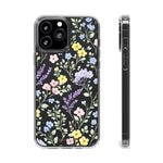 Clear Floral Impact-Resistant Phone Case — Pastel Wildflower Design
