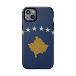 Kosovo Flag Tough iPhone Case — Navy Blue Stars & Gold Map (MagSafe compatible)  Shamo's iPhone 14 Plus / Matte