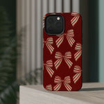 Holiday Red Bow iPhone Case — Impact‑Resistant iPhone Cover with MagSafe compatibility  Shamo's