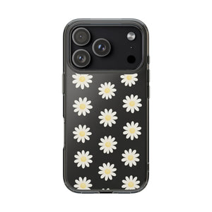 Clear Daisy Floral Phone Case, Impact-Resistant, Anti-Yellowing, Camera & Screen Protection - iPhone 17 Pro / Without gift packaging - Shamo's