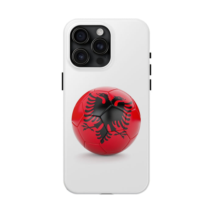 Tough Phone Cases with Albanian soccer flag