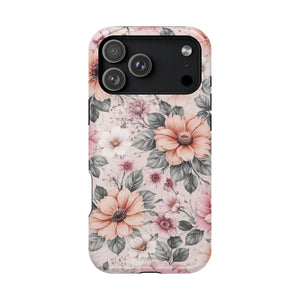 Floral Impact-Resistant Magnetic Phone Case - iPhone 17 Pro Max / Glossy - Shamo's