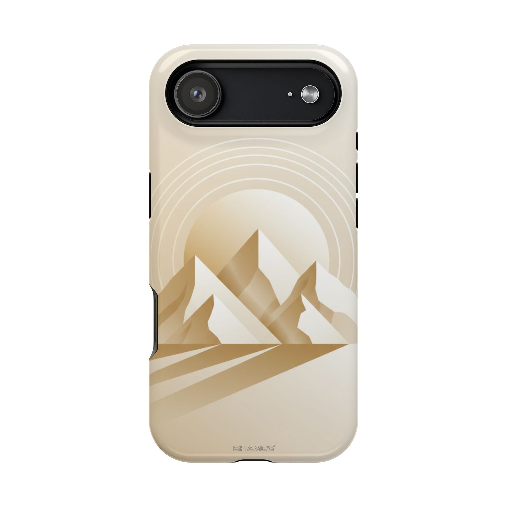 Minimalist Mountain Abstract Landscape iPhone Case with MagSafe Compatibility