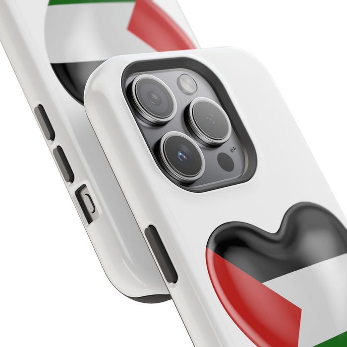 MagSafe Tough Cases with Palestinian flag in heart shape