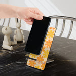 Retro Orange Daisy Smartphone Stand, Floral Mobile Display Stand