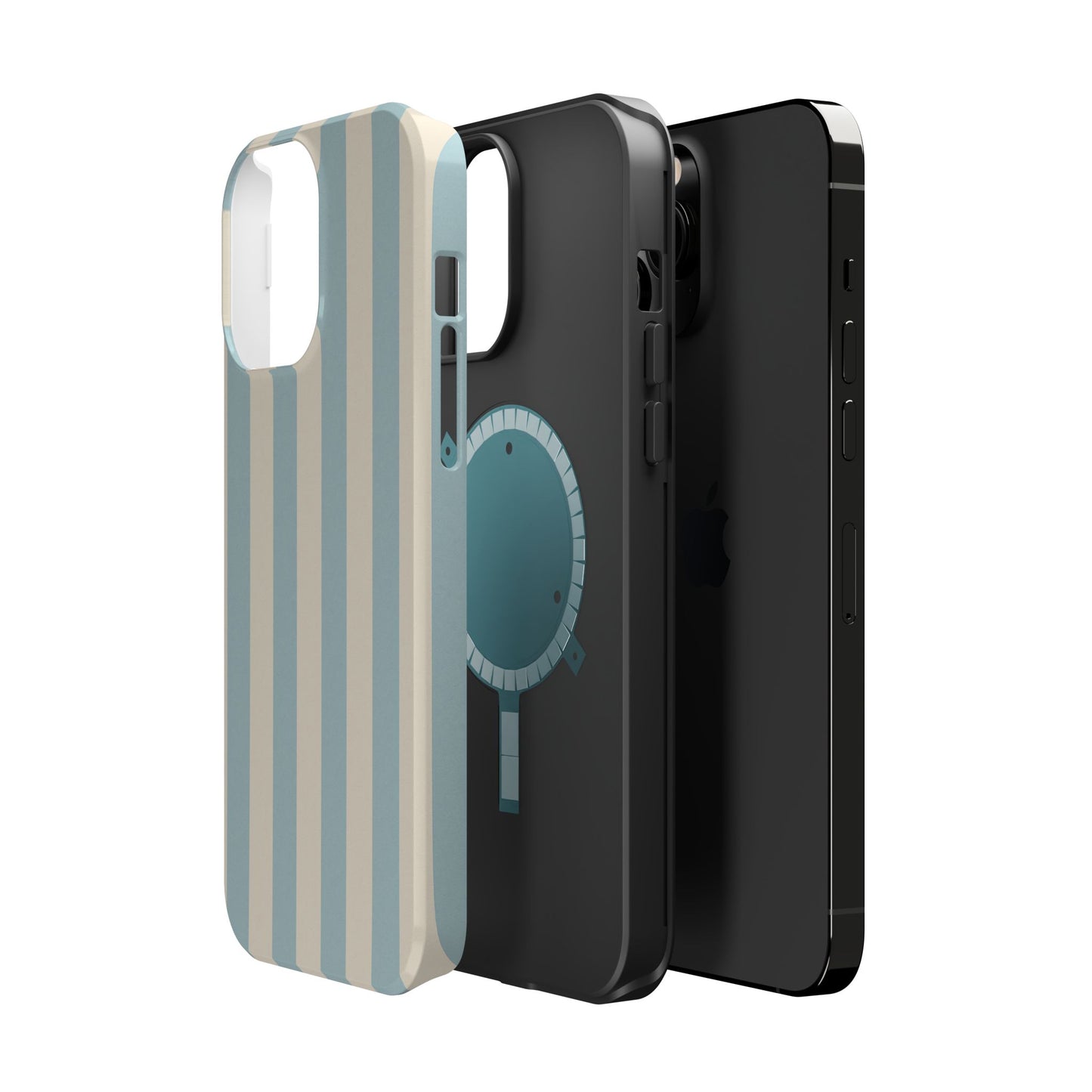 Blue Strips Pattern iPhone Case Compatible with MagSafe