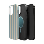Blue Strips Pattern iPhone Case Compatible with MagSafe - Shamo's