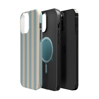 Blue Strips Pattern iPhone Case Compatible with MagSafe