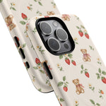 Strawberry Teddy iPhone Case with MagSafe