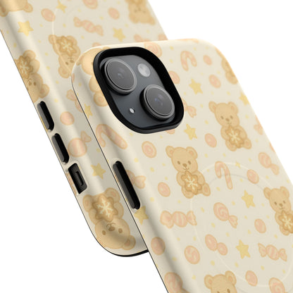 Cute Beige Teddy Bear iPhone Case with MagSafe