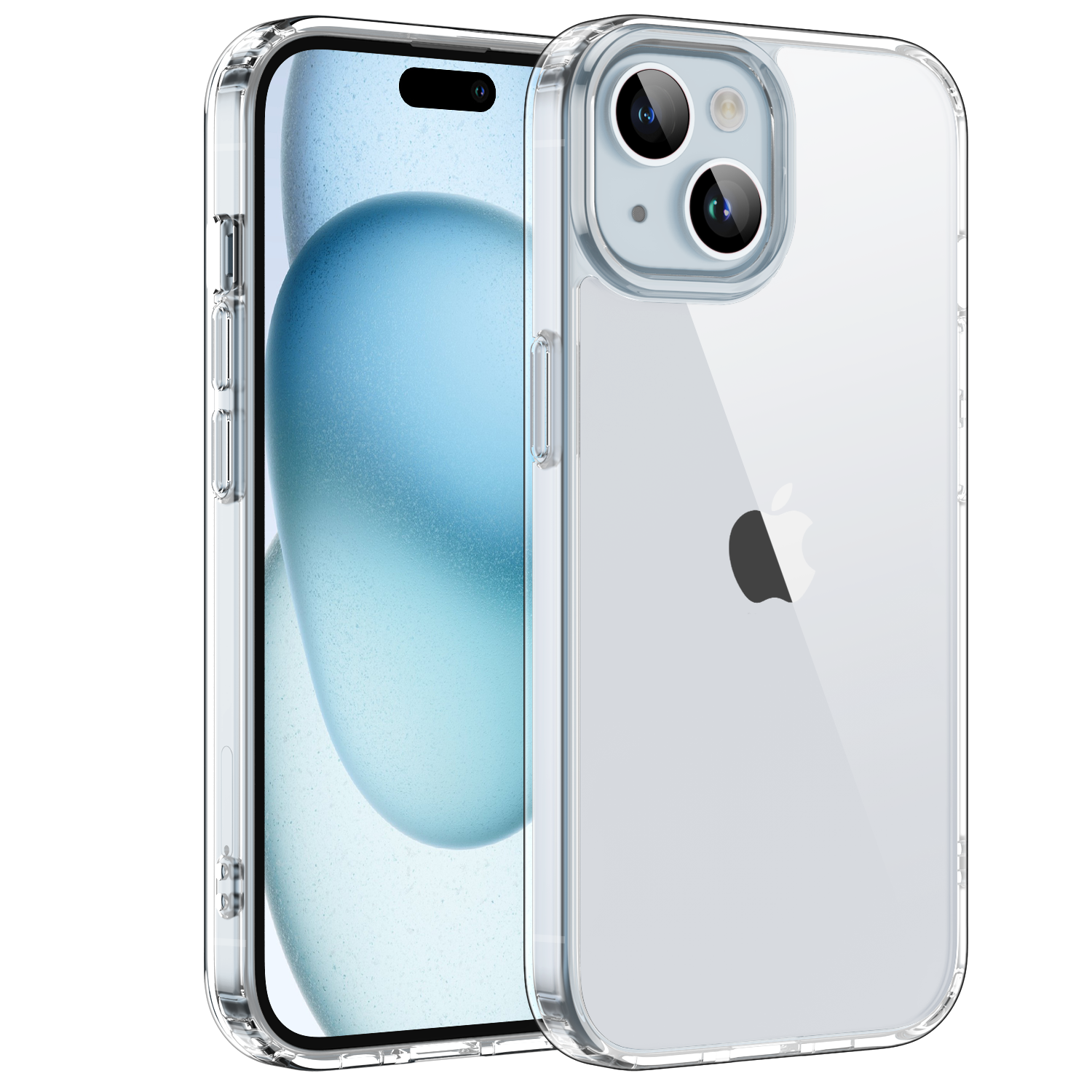 Coque hybride invisible pour Apple iPhone 15 Plus, Transparente, Apple  iPhone 15 Plus
