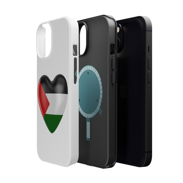 MagSafe Tough Cases with Palestinian flag in heart shape