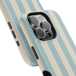 Blue Strips Pattern iPhone Case Compatible with MagSafe