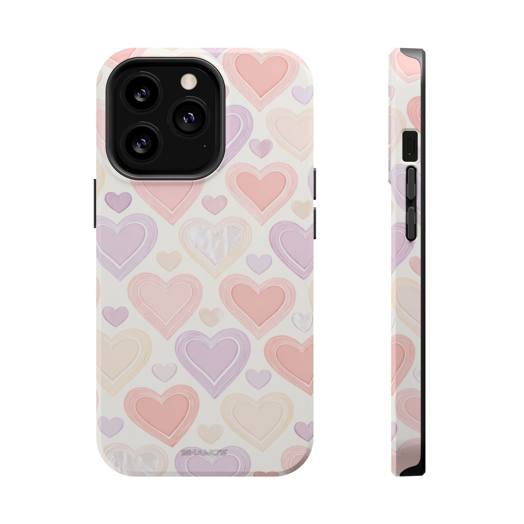 Pastel Heart Love MagSafe Impact-Resistant iPhone Case