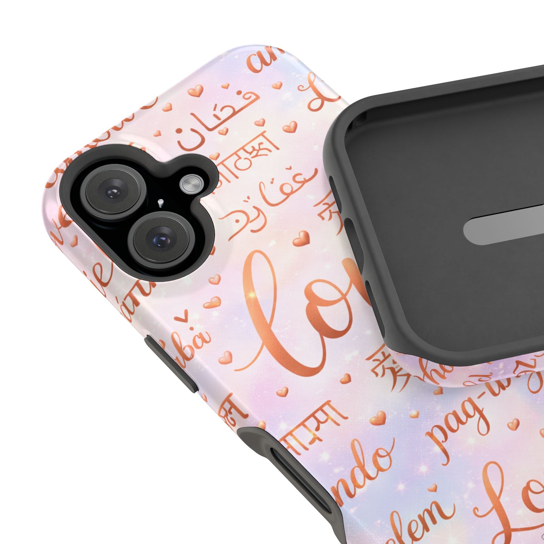 Universal Love Multilingual MagSafe Compatible Phone Case — Impact‑Resistant Protective Cover - iPhone 17 Pro Max / Glossy - Shamo's