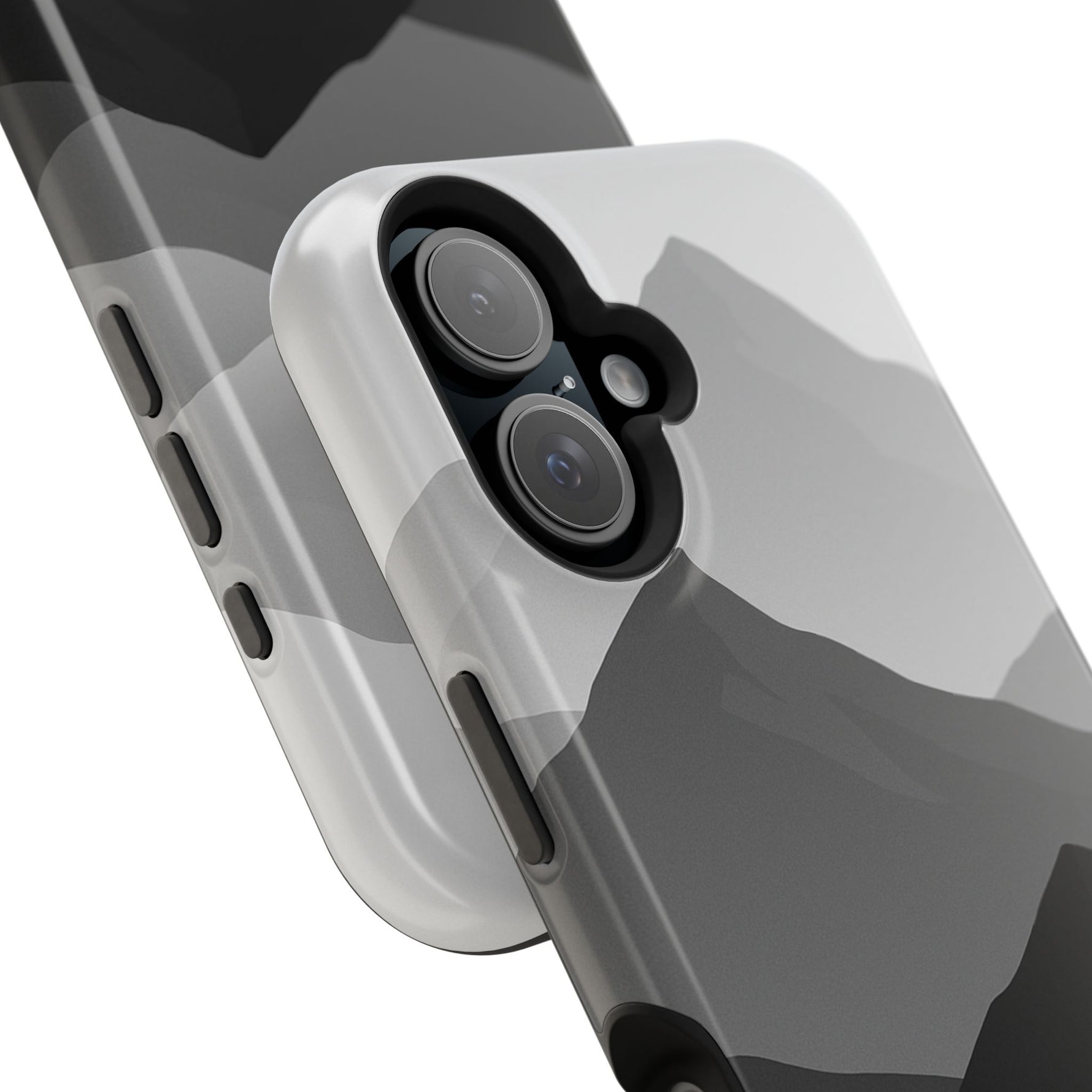 Monochrome Mountain Design iPhone Case | MagSafe